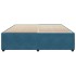 Estructura de cama de terciopelo azul 180x200