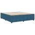 Estructura de cama de terciopelo azul 180x200