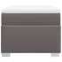 Cama box spring con colchón cuero sintético gris 80x200