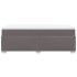 Cama box spring con colchón cuero sintético gris 80x200