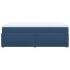 Cama box spring con colchón tela azul 120x190