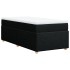 Cama box spring con colchón tela negro 80x200
