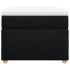 Cama box spring con colchón tela negro 80x200