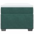 Cama box spring con colchón terciopelo verde oscuro 80x200