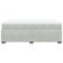 Cama box spring con colchón terciopelo gris claro 120x190