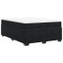 Cama box spring con colchón terciopelo negro 140x190