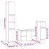 Set de muebles de baño 3 pzas madera contrachapada roble