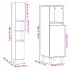 Set de muebles de baño 3 pzas madera contrachapada roble