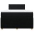 Cama box spring con colchón tela negro 120x200