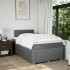 Cama box spring con colchón tela gris oscuro 120x200