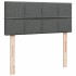 Cama box spring con colchón tela gris oscuro 120x200
