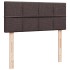 Cama box spring con colchón tela marrón oscuro 120x200
