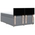 Cama box spring con colchón tela gris claro 140x190