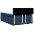 Cama box spring con colchón tela azul 140x190
