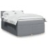 Cama box spring con colchón tela gris claro 140x200