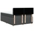 Cama box spring con colchón tela gris oscuro 140x200