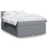 Cama box spring con colchón tela gris claro 140x200