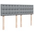 Cama box spring con colchón tela gris claro 140x200