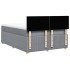 Cama box spring con colchón tela gris claro 160x200