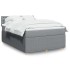 Cama box spring con colchón tela gris claro 160x200