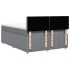 Cama box spring con colchón tela gris claro 160x200
