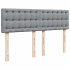 Cama box spring con colchón tela gris claro 160x200