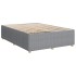 Cama box spring con colchón tela gris claro 160x200