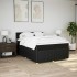 Cama box spring con colchón tela negro 160x200
