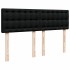 Cama box spring con colchón tela negro 160x200