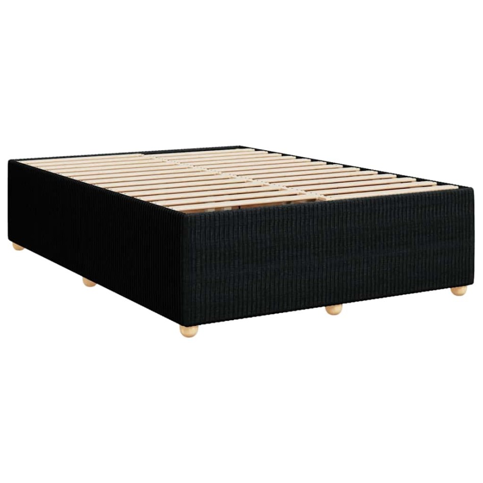 Cama box spring con colchón tela negro 160x200