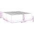 Estructura de cama sin colchón terciopelo negro 180x200