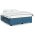 Estructura de cama de terciopelo azul 180x200