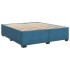Estructura de cama de terciopelo azul 180x200