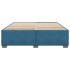 Estructura de cama de terciopelo azul 180x200