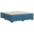 Estructura de cama de terciopelo azul 180x200