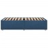Estructura de cama sin colchón tela azul 90x190
