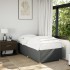 Estructura de cama sin colchón tela gris oscuro 90x200