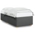 Estructura de cama sin colchón tela gris oscuro 90x200