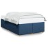 Estructura de cama sin colchón tela azul 120x190