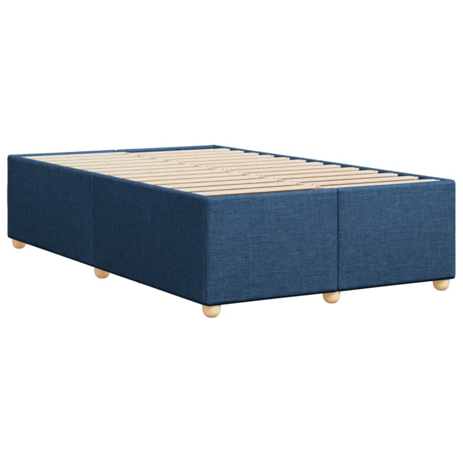 Estructura de cama sin colchón tela azul 120x190