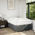 Estructura de cama sin colchón tela gris oscuro 120x200