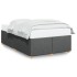 Estructura de cama sin colchón tela gris oscuro 120x200