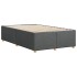 Estructura de cama sin colchón tela gris oscuro 120x200