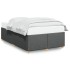 Estructura de cama sin colchón tela gris oscuro 120x190