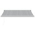 Toldo retráctil aluminio y tela gris antracita y blanco 3x2,5