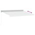 Toldo retráctil aluminio y tela gris antracita y blanco 3x2,5