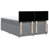 Cama box spring con colchón tela gris claro 140x200