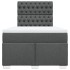 Cama box spring con colchón tela gris oscuro 120x200