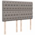 Cama box spring con colchón tela gris taupe 140x190