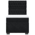Cama box spring con colchón terciopelo negro 90x200